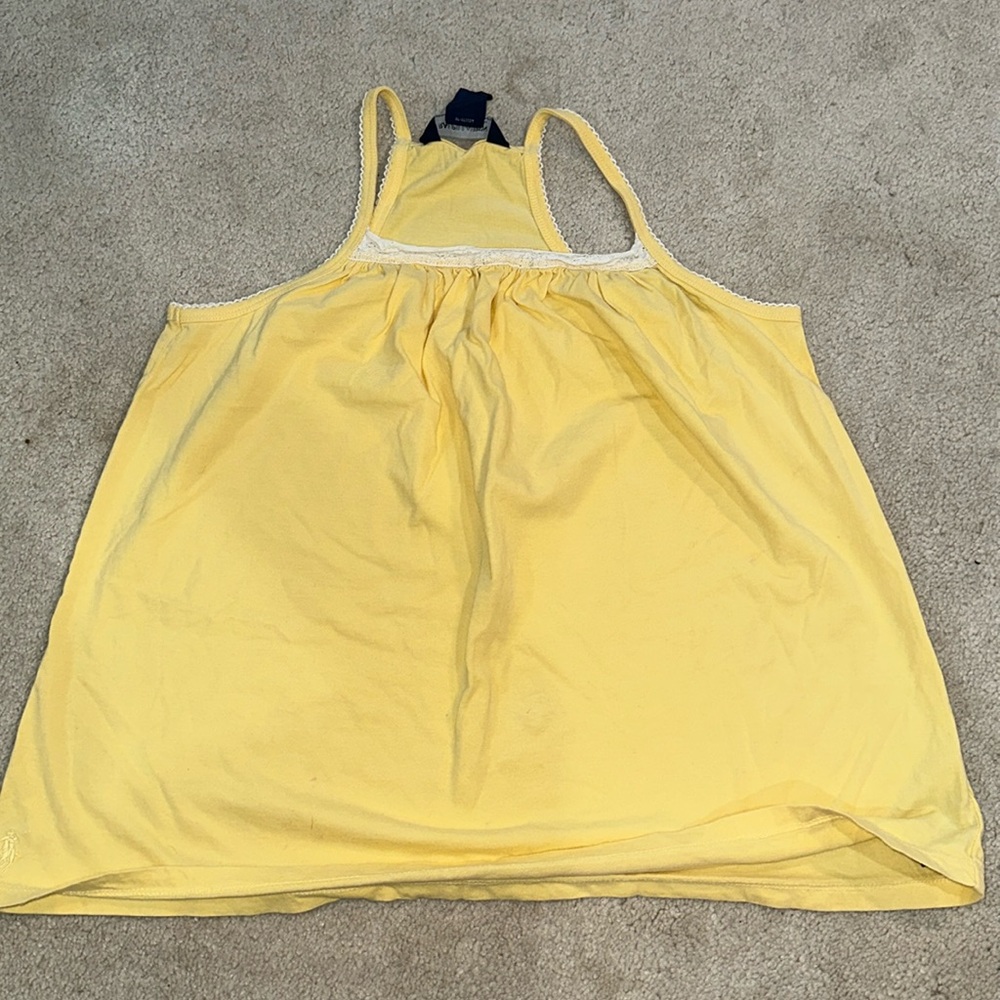 yellow ralph lauren loose tank top